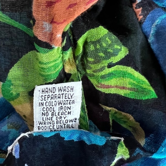 Equation Floral Bright Boho Mini-Dress / Tunic Top - Picture 11 of 12